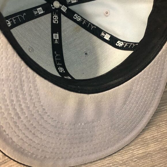Las Vegas Raiders NFL New Era 59Fifty Size 7 1/2 Silver & Black Fitted Hat READ - Picture 6 of 9